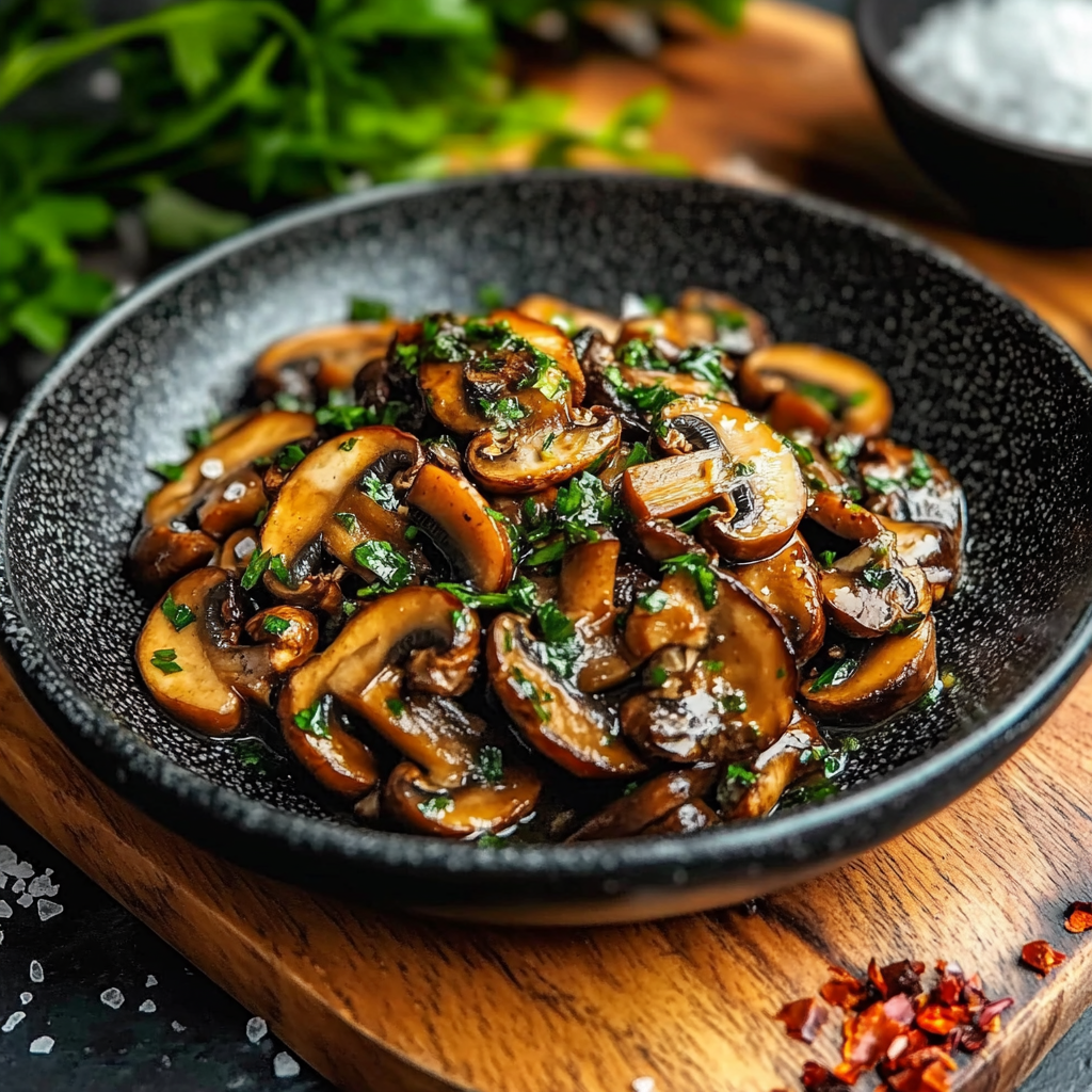 Easy Sauteed Mushrooms with Spinach
