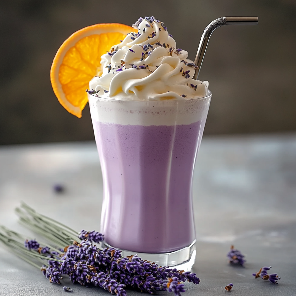 homemade Earl Grey lavender milkshake