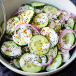 Cucumber Everything Bagel Salad