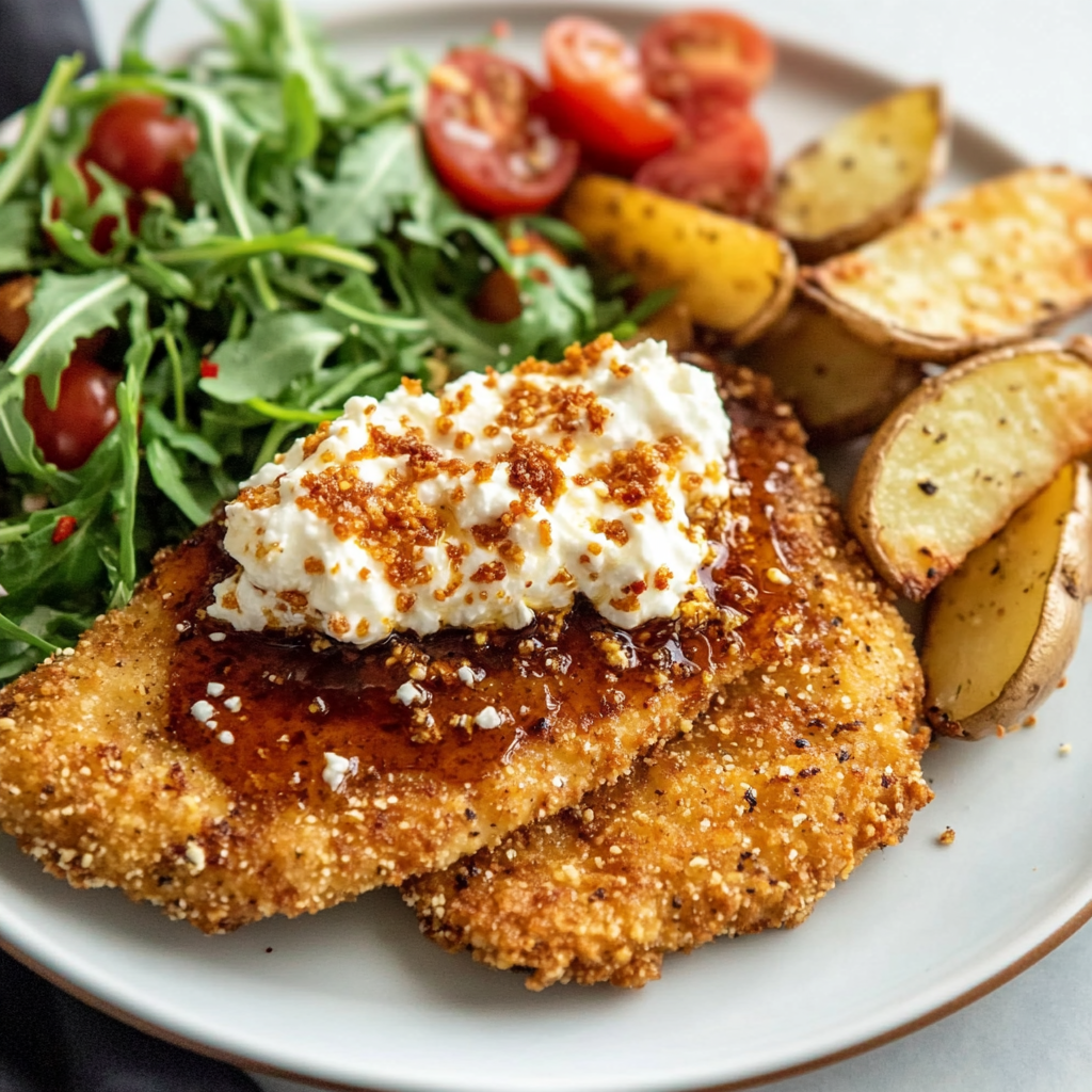Crispy Hot Honey Feta Chicken