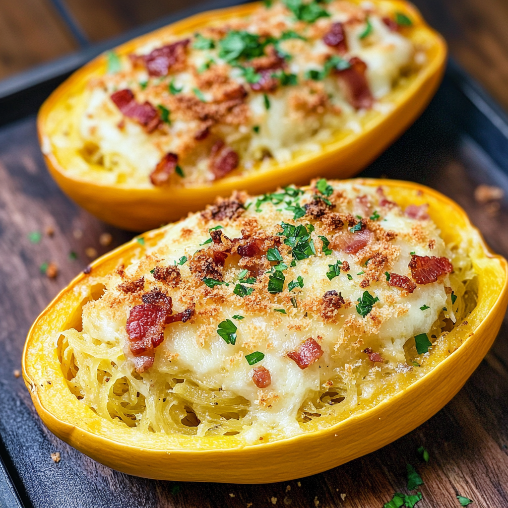 bacon au gratin spaghetti squash