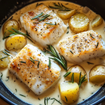 Cod & Potatoes in Rosemary Cream Sauce