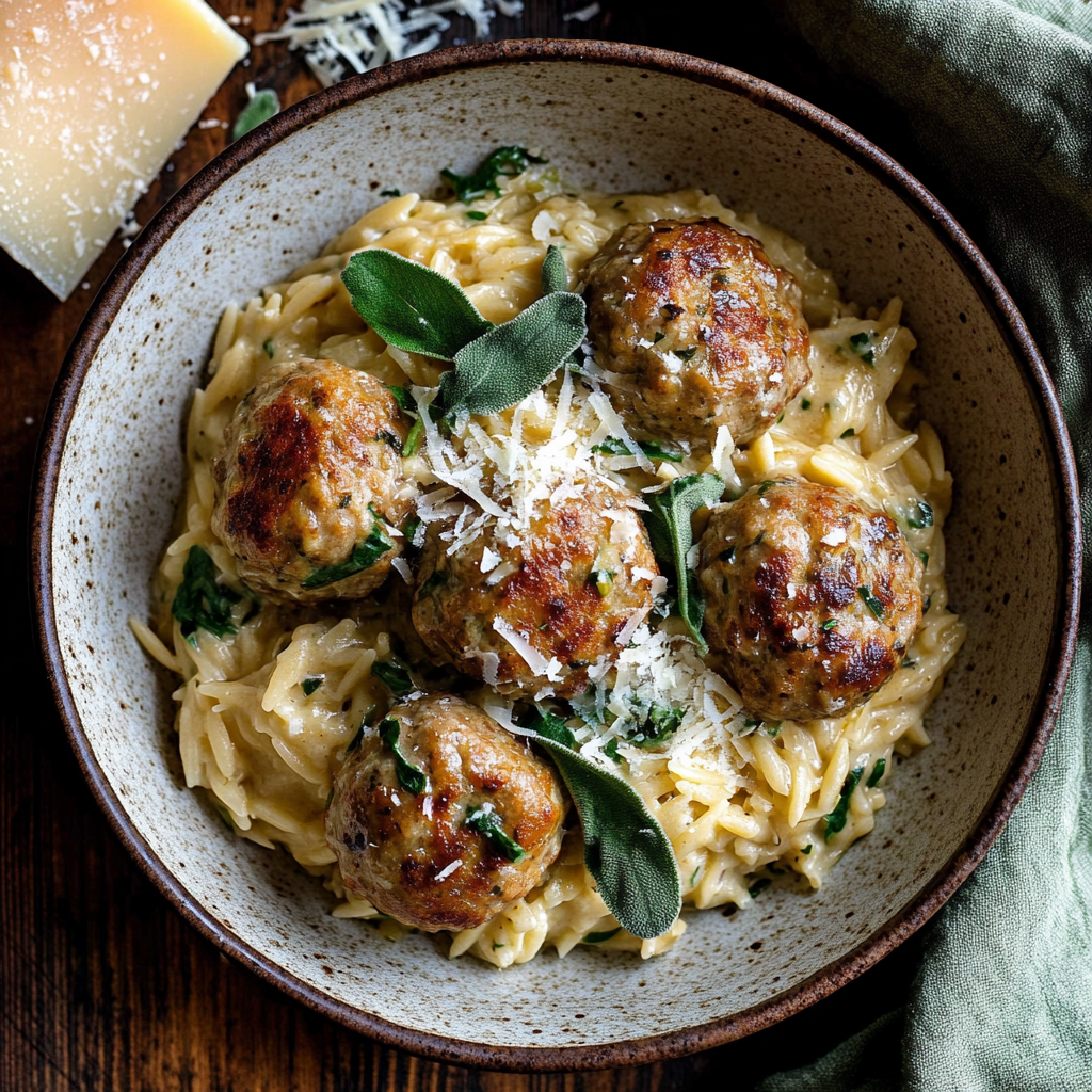 baked sage chicken meatballs