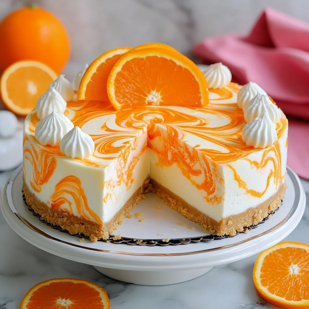 no-bake orange creamsicle cheesecake