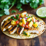 Blackened Chicken Tacos with Pineapple Salsa