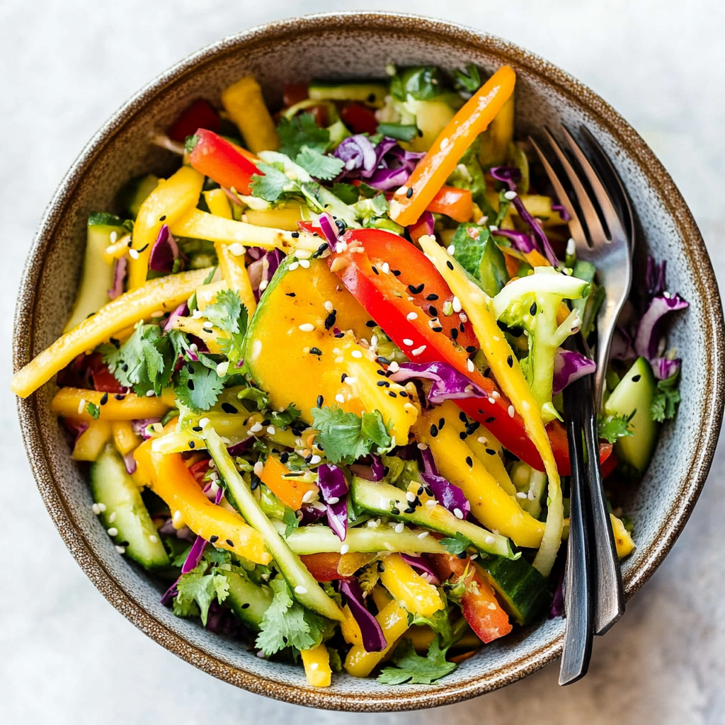 Mango Cucumber Summer Slaw
