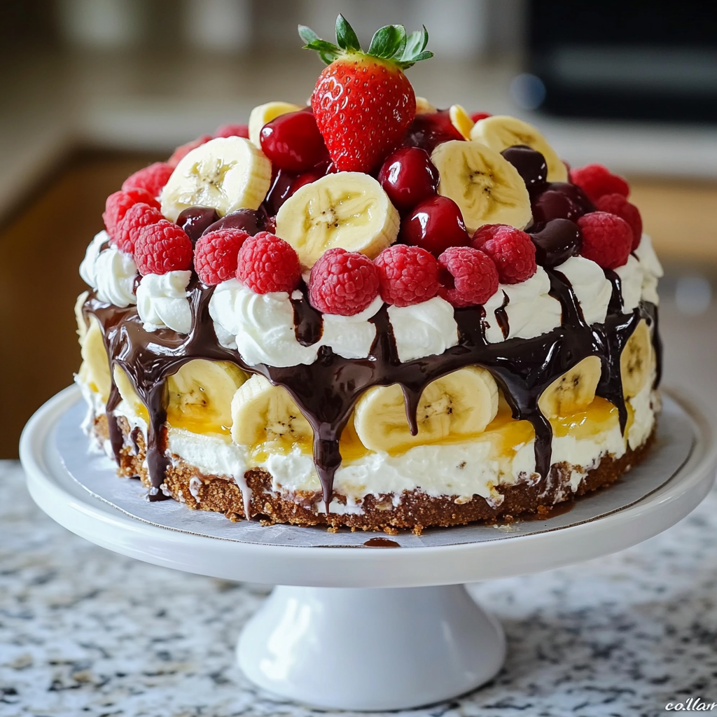 No-Bake Banana Split Cake