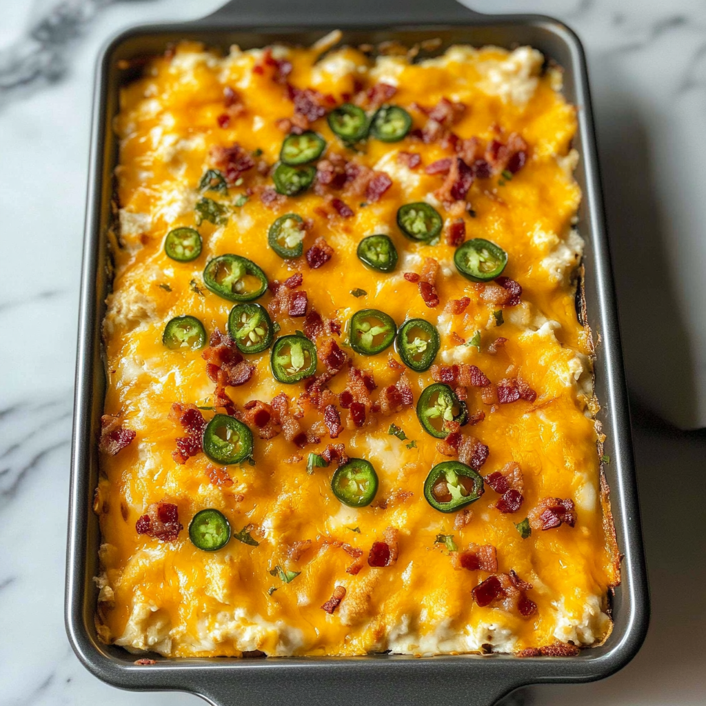 Cauliflower Jalapeno Popper Casserole