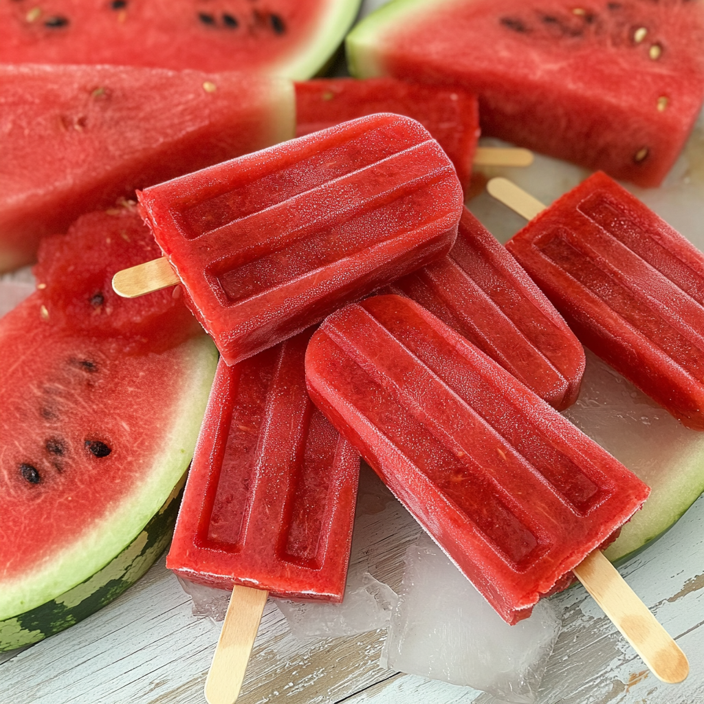 Strawberry Watermelon Popsicles