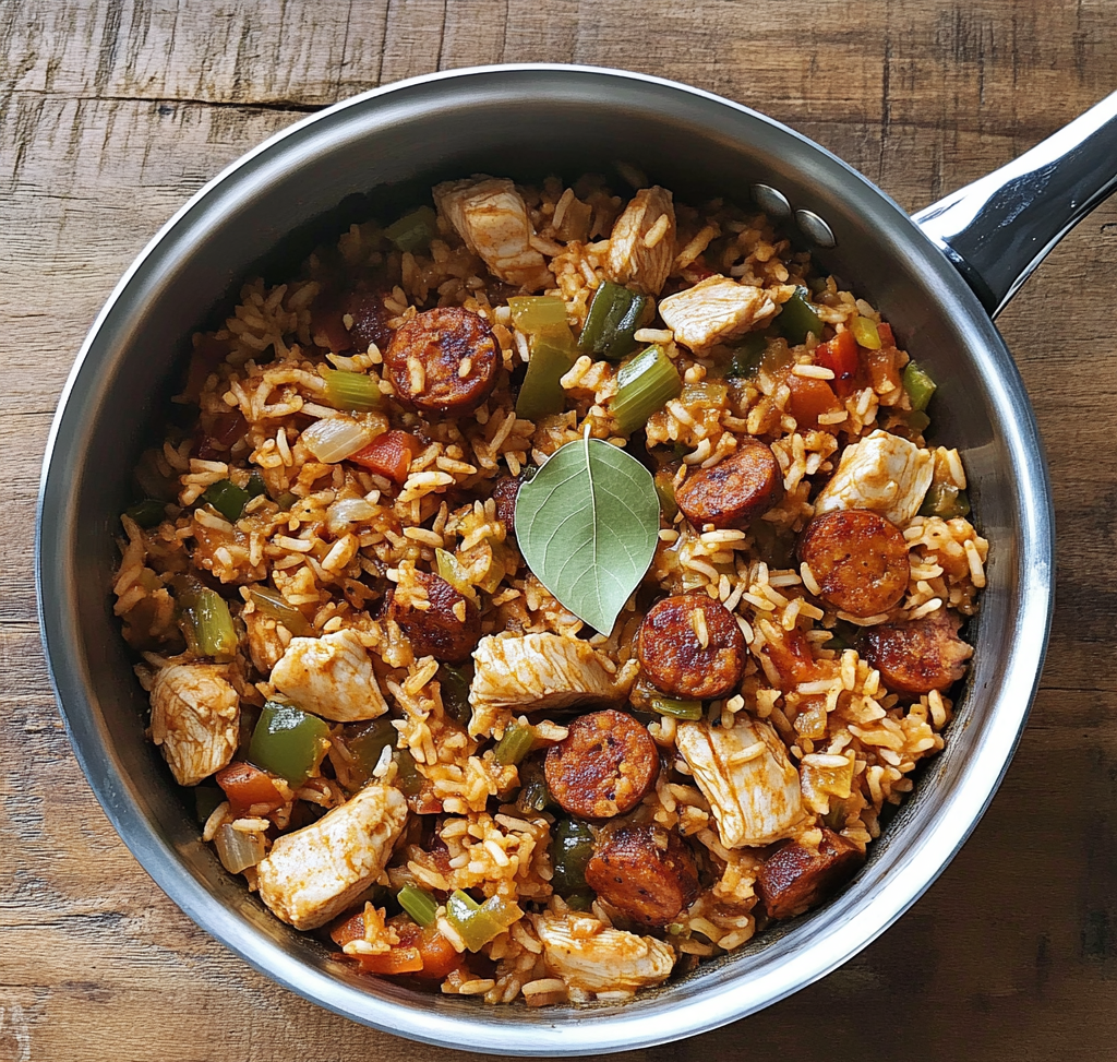 Chicken and Chicken Sausage Jambalaya