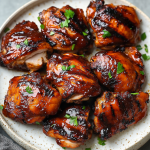 Caramelized BBQ Chicken Thighs in the Oven