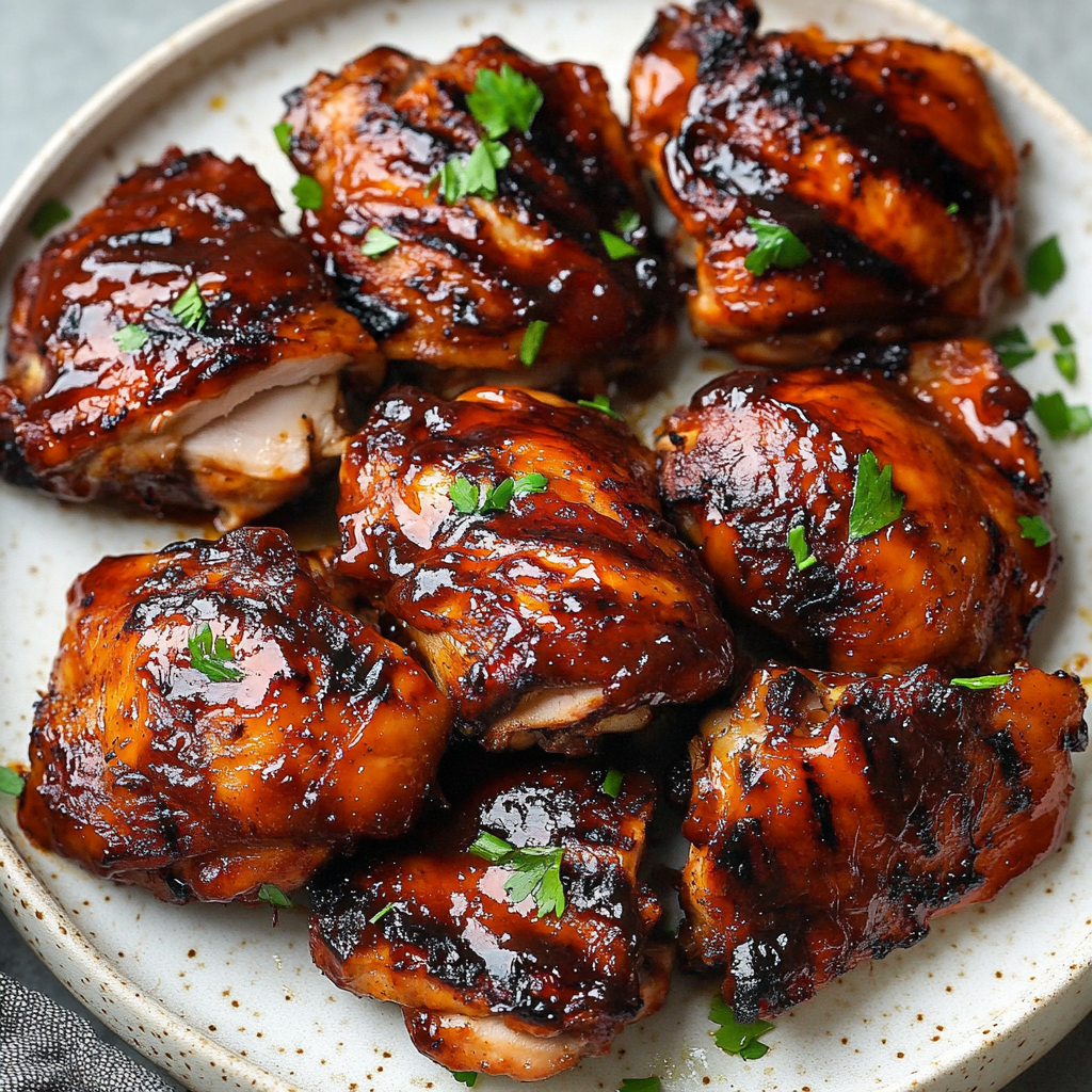 Caramelized BBQ Chicken Thighs in the Oven