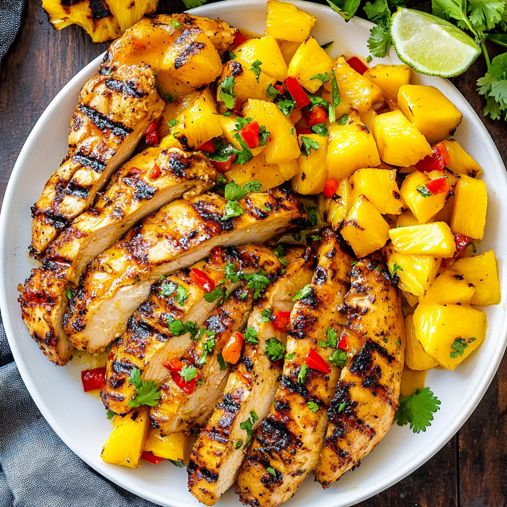 Grilled Mango Pineapple Chicken