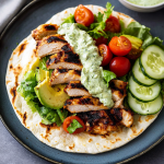 Chicken shawarma with easy flatbread
