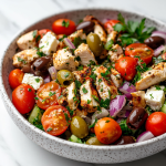 Mediterranean Keto Ground Chicken Skillet with Olives and Feta