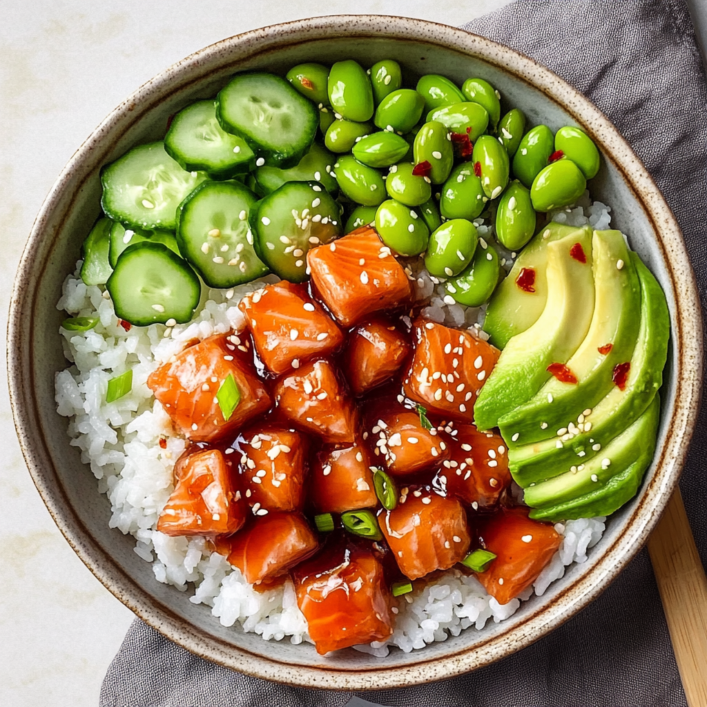 Honey Sriracha Salmon Bowls