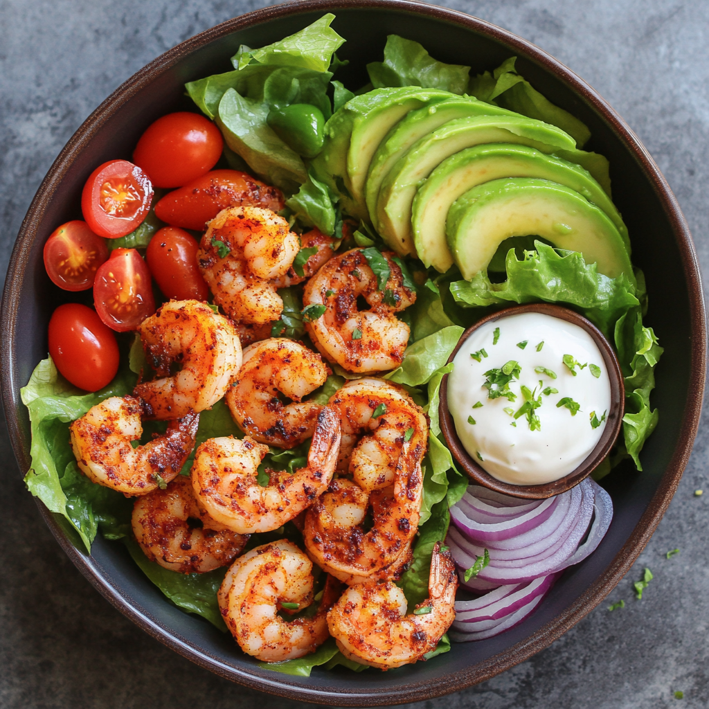 Cajun Shrimp & Avocado Salad