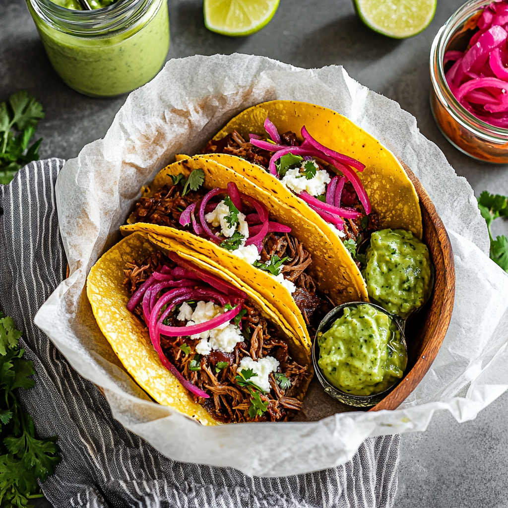Honey Chipotle Shredded Beef Tacos