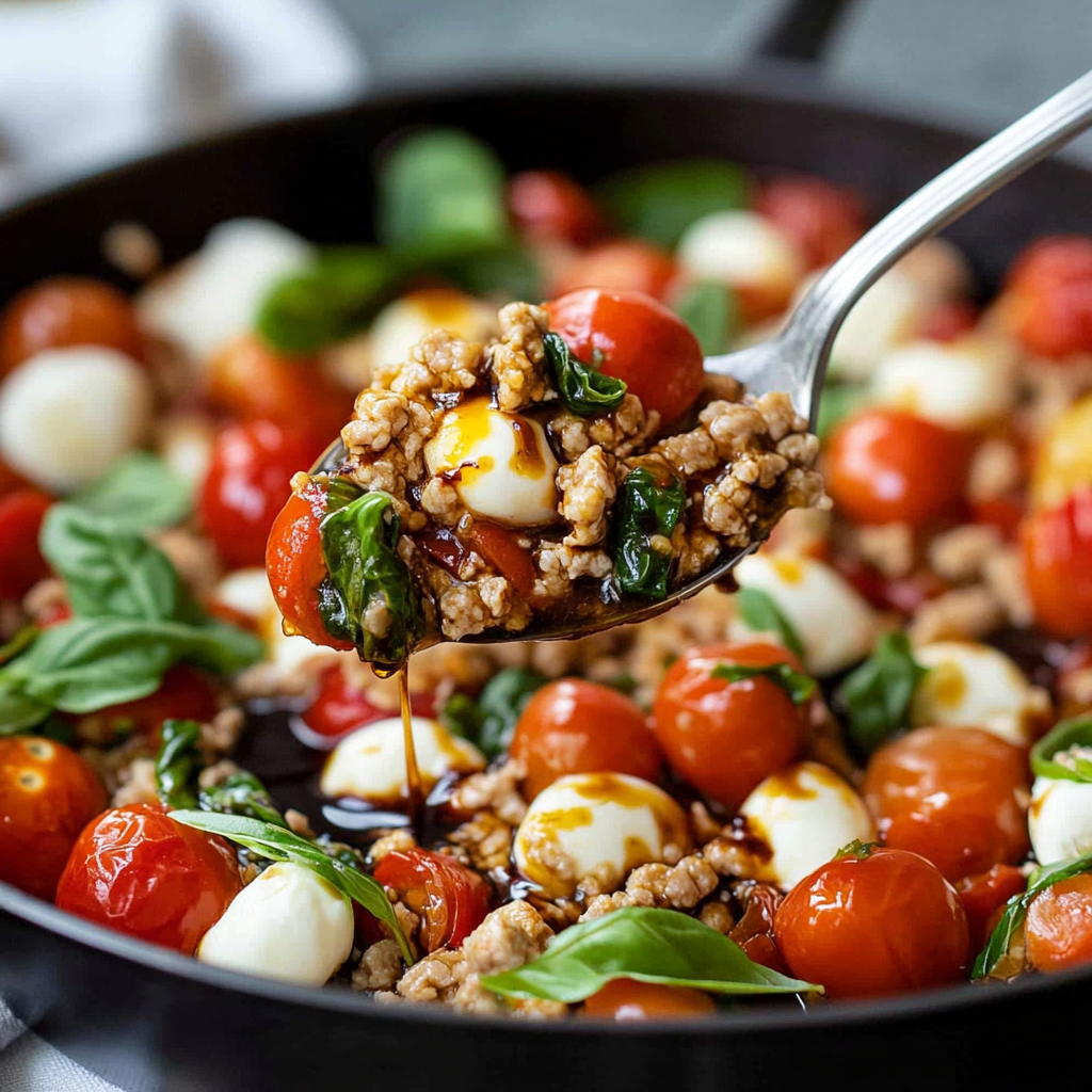 Ground Chicken Caprese