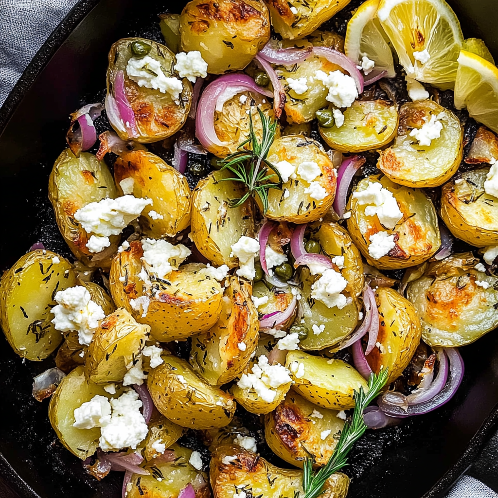 Greek Smashed Potatoes