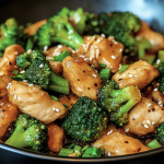 Garlic Chicken with Broccoli and Spinach