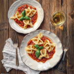 Sacchetti in tomato sauce