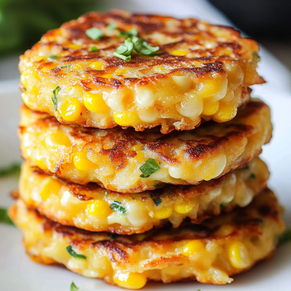Cheesy Corn Fritters