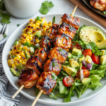 BBQ Chicken Skewer Salad
