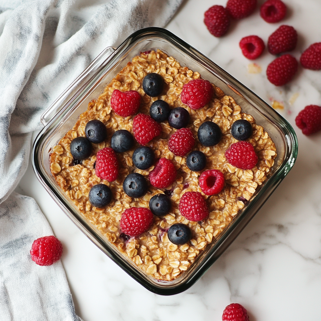 Berry Baked Protein Oats