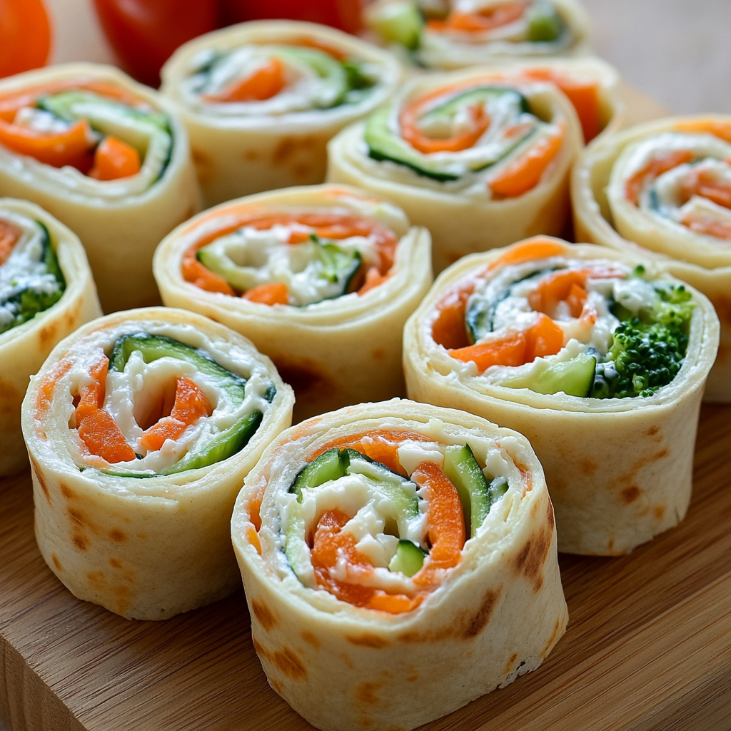 Fresh Vegetable Tortilla Roll Ups