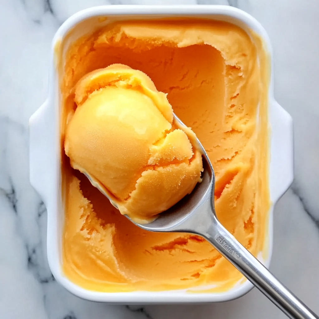 The Best Peach Sorbet Without Ice Cream Maker