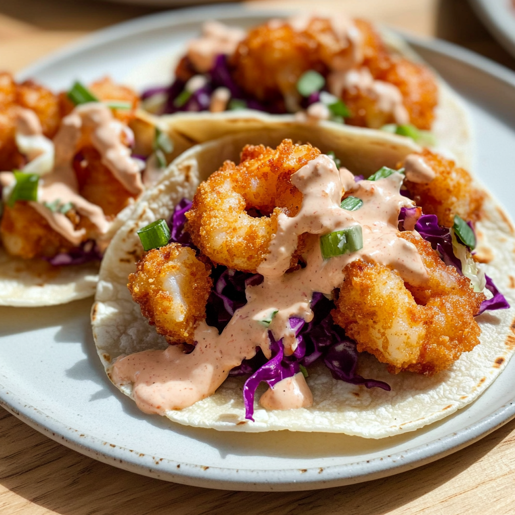 Air Fryer Bang Bang Shrimp Tacos