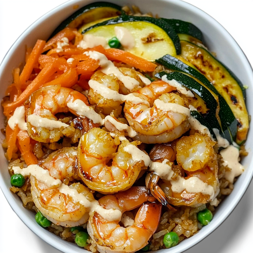 Hibachi Shrimp Rice Bowls: