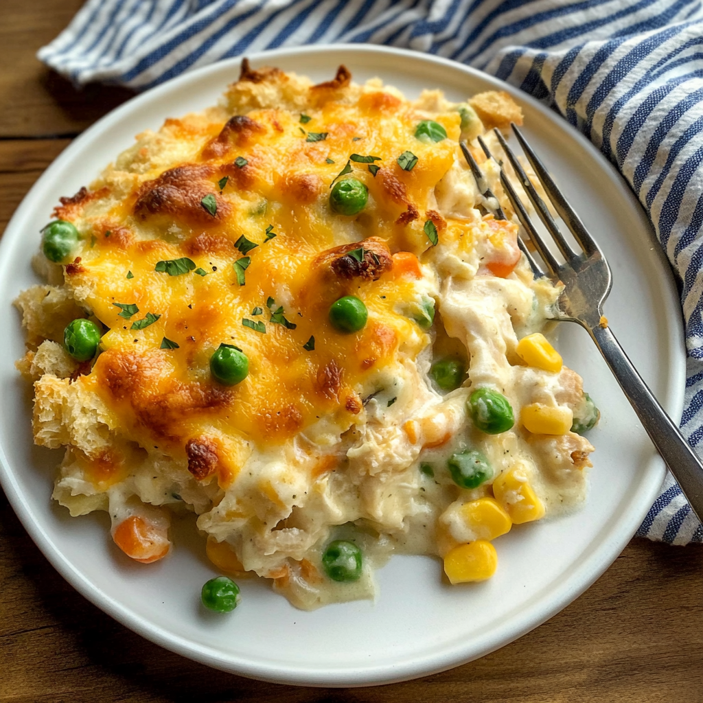 Easy Chicken Cobbler Dinner Casserole